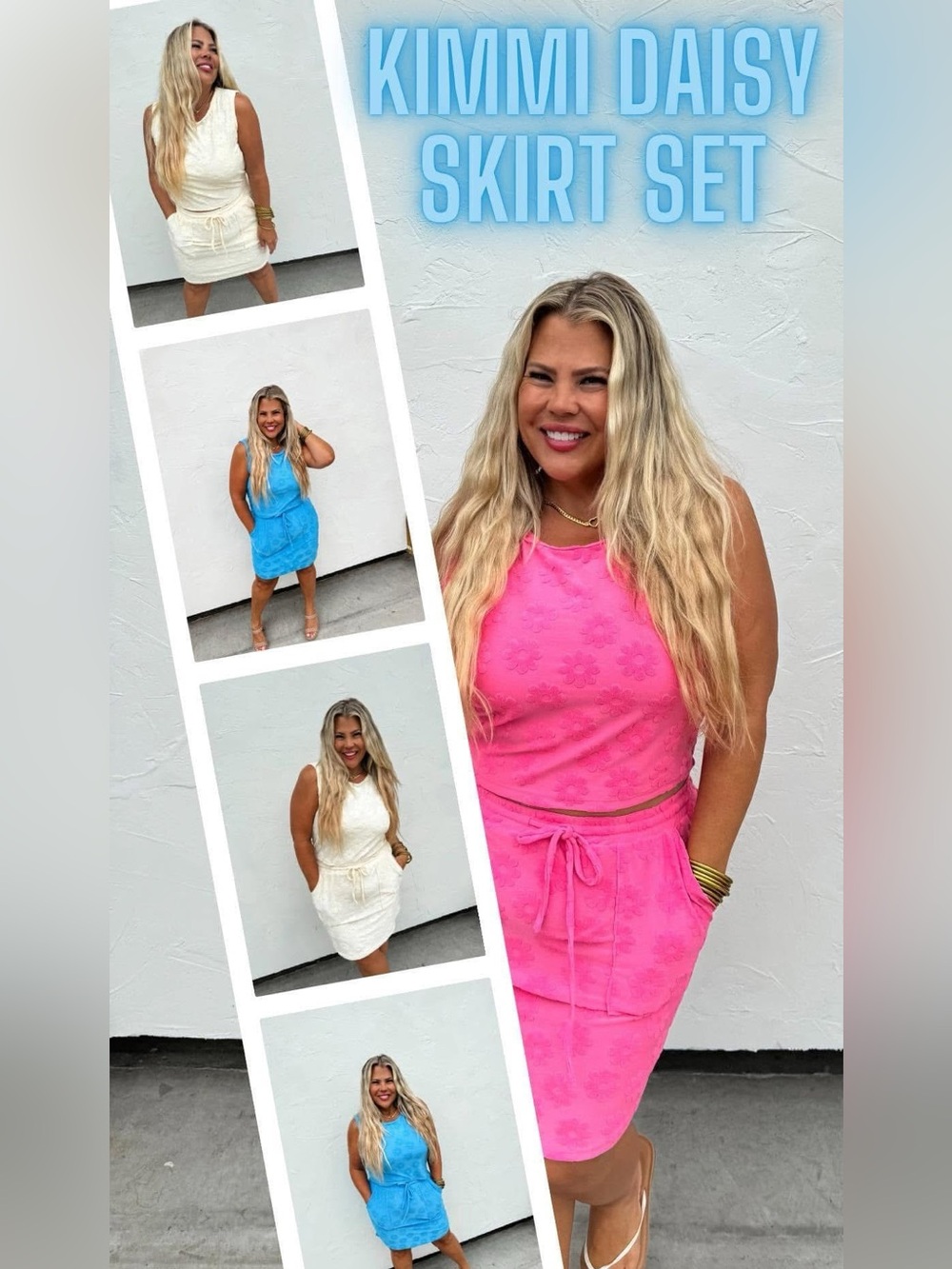 IVORY/Cream Daisy Skirt Set